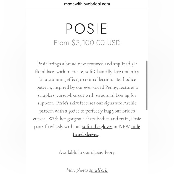 Made With Love Bridal ‘Posie’ Wedding Gown - Picture 5 of 8